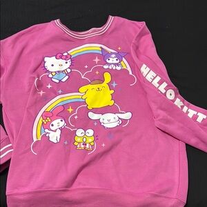 Hello Kitty Pink Sweatshirt with Kawaii Designs
